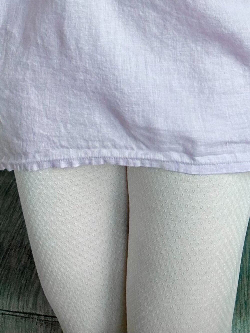 100% Silk Pointelle Ivory Eyelet Leggings Medium Thermasilk Terramar